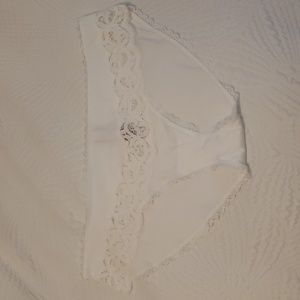 Victoria's Secret Body By Victoria White with Lace Bikini Panty Underwear Xlarge